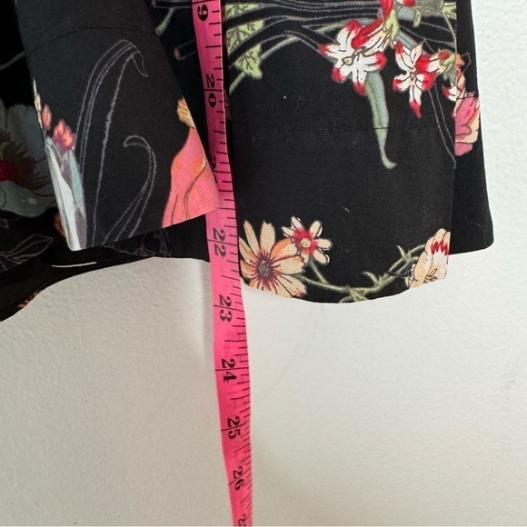 Rebecca Taylor floral print v neck peplum sleeveless blouse - Picture 9 of 10